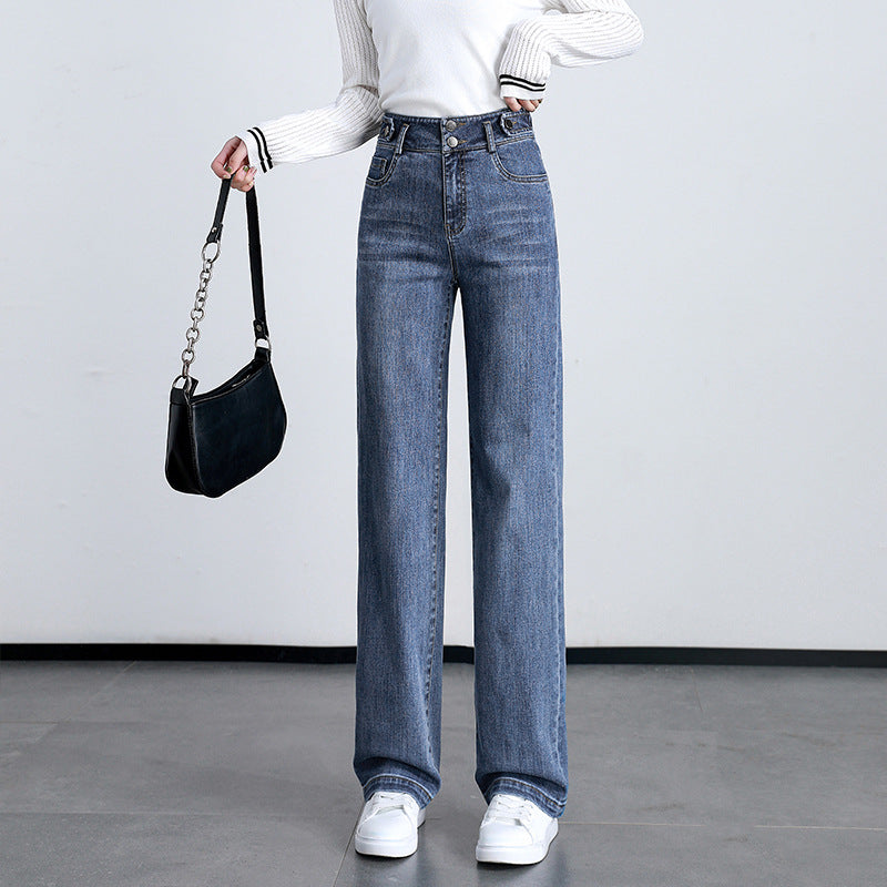 Gloria Vanderbilt Jeans Stitching Loose Slimming and Straight Wide Leg Pants