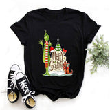 Men And Women Grinch Shirt Christmas Grinch Printed Round Neck T-shirt