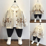Toddler Boys Sweater Boys' Autumn Cardigan Children Bear Sweater