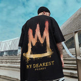Men T-Shirts Loose Printed Half Sleeve