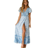 Gypsy Style Dresses Bohemian Print Lace-up Sexy Dress