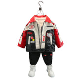 Toddler Boys Jackets Boy's Leather Jacket Coat Spring and Autumn Clothing