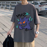 Men T-shirt round Neck Letter Print Loose