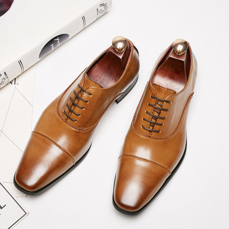 Men's Dress Shoes Classic Leather Oxfords Casual Cushioned Loafer Male Dress Shoes