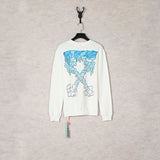 Off White Sweatshirts Dissolved Gradient Arrow Round Neck Sweater Loose Bottoming Shirt