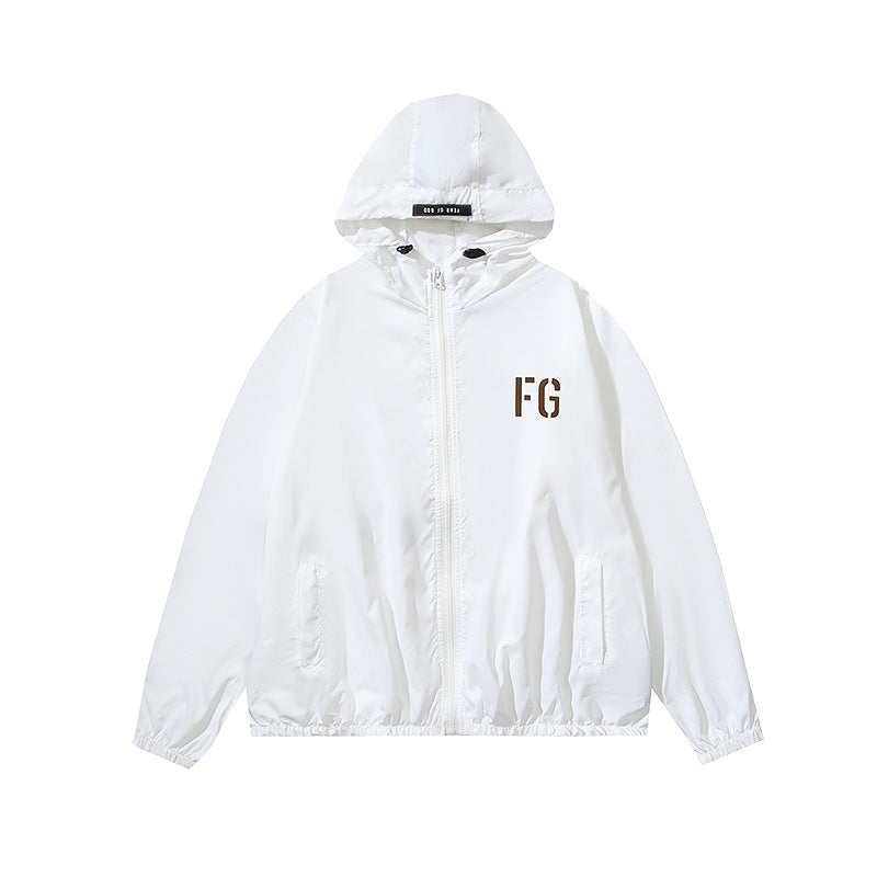 Fog Fear of God Hooded Sun Protection Shirt Casual High Street Loose Flocking Jacket