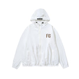 Fog Fear of God Hooded Sun Protection Shirt Casual High Street Loose Flocking Jacket