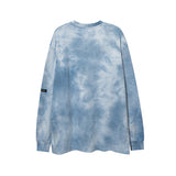 Man Fall Outfits Printed Long-Sleeved T-shirt Men's Retro Oversize Gradient Autumn and Winter Undershirt