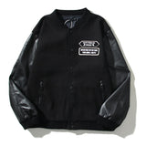 Cardigan Baseball Jacket Cr Rep Black Five Limited Evil Dog Embroidery Stitching Leather Sleeve Baseball Uniform