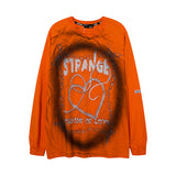 Man Fall Outfits Long Sleeve T-shirt Casual Crew Neck Top Men and Women Hip Hop Loose
