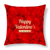Valentine's Day Pillow Covers 4 Piece Random Styles Together, Love Heart Peach Skin Fabric Valentine's Day Pillow Cover Car Office Sofa Cushion