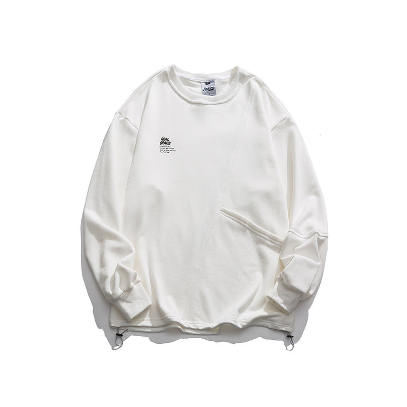Crew Neck Sweatshirts for Men Men's Autumn Clothing Letter Print Casual round Neck Loose Sweater