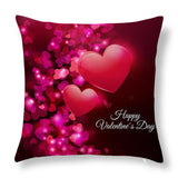Valentine's Day Pillow Covers 4 Piece Random Styles Together, Love Heart Peach Skin Fabric Valentine's Day Pillow Cover Car Office Sofa Cushion