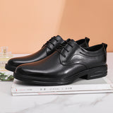 Derbies Shoes Summer Men's Casual Leather Shoes Men's Leather Business