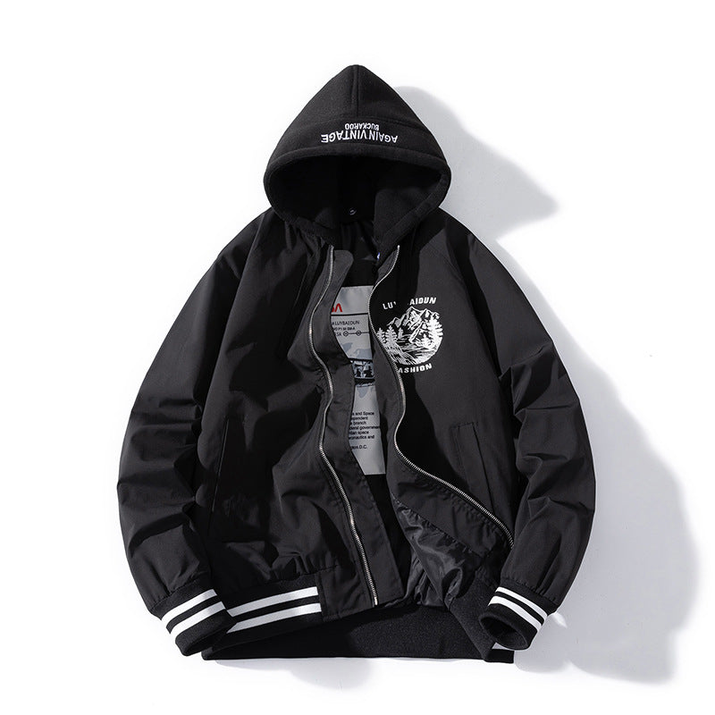 Varsity Jacket Embroidered Flight Suit Baseball Uniform Thin Stand Collar