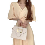 MIDI Mauve Wrap Dress Elegant Graceful Lace-up Dress for Women