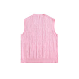 Men Sweater Chain Pin Sleeveless Sweater Vest Men Vest Coat