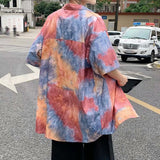 Men Shirts Tie-Short-Sleeve Shirt Half Sleeve