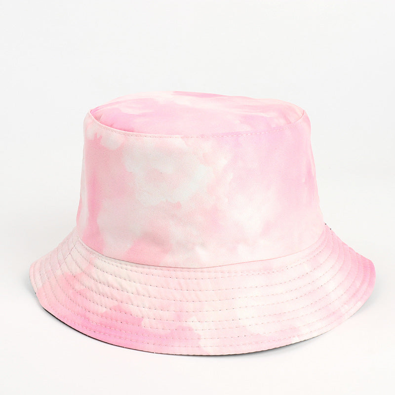 Bucket Hat Fishing Cap Cotton Print Fisherman Hat Colorful Summer Graffiti Printing Leaves Casual Sun Hat