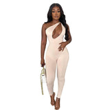 Women's Summer High Waist Tight Sleeveless Casual Sports Jumpsuit