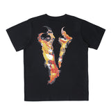 Vlone Snake T Shirt Men'S And Women'S Loose Short-Sleeved T-Shirt