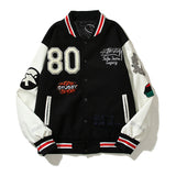 Cardigan Baseball Jacket 80 Digital Embroidery Thickening Baseball Uniform Cardigan Jacket
