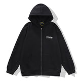 Cardigan Baseball Jacket Kan'ye Hoodie Hooded Fleece-Lined Zipper Cardigan Sweater