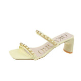 High Heels Slippers Summer Chunky Heel Chain High Heel Fashion Sandals