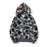 Bape Bearbrick Hoodie Shark Hooded Zip Cardigan Sweatshirt