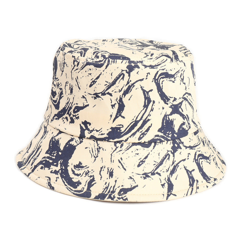 Bucket Hat Fishing Cap Cotton Print Fisherman Hat Printing Summer Outdoor Leisure