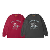 Crew Neck Sweatshirts for Men Men's Autumn Printed Crew Neck Sweatshirt Loose Top