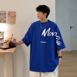 Men T-Shirts Printed Loose Half Sleeve