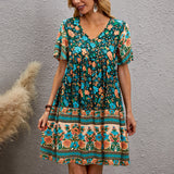Gypsy Style Dresses Casual Women's Printed Loose Chiffon