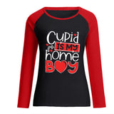 Valentine's Day T Shirts Couples Loose Long Sleeve T-shirt