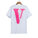 Vlone T Shirt Spring And Summer Spray Flower Portrait Short Sleeve