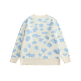 Men Sweater Love Full Printed Sweater Men Loose round Neck Sweater