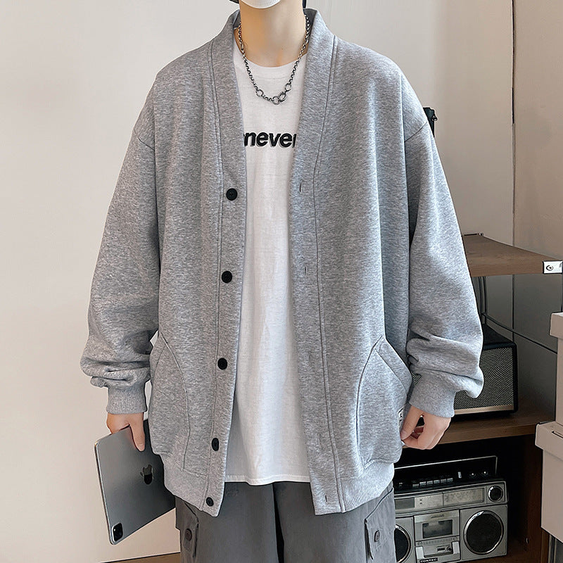 Men Jackets Hoodless Sweater Cardigan