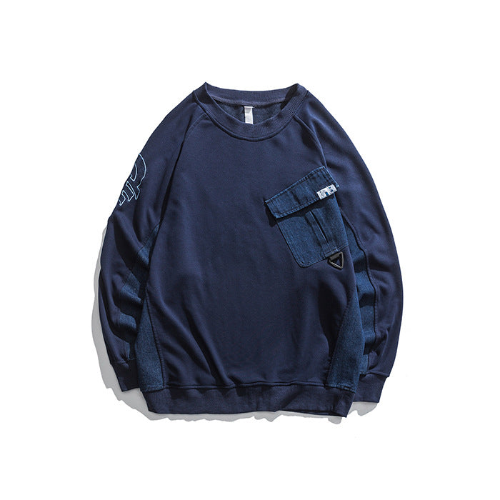 Crew Neck Sweatshirts for Men Men's Autumn round Neck Sweater Men Casual Bottoming Shirt