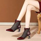 High Heels Ladies Sandals Spring High Heel Sandals Zipper Sandal Boots Sexy Plus Size Casual Women's Shoes