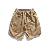Men Shorts Summer Men's Solid Color Casual Shorts Retro Loose