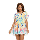 Coachella Music Festival Outfits Printed Tassel Casual Loose Beach