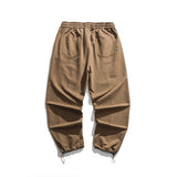 Man Fall Outfis Autumn Solid Color Simple Drawstring Ankle Banded Pants Oversize Sports Trousers Men