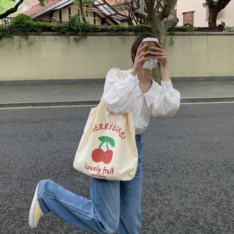 Strawberry Bags Illustration Schoolbag Shopping Bag Female