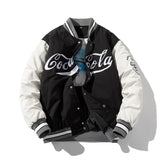 Varsity Jacket Embroidered Coat Men'S Winter Colorblock Baseball Uniform