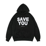 Man Fall Outfits Vintage Casual Hoodie Letter Hip Hop Hooded Sweater