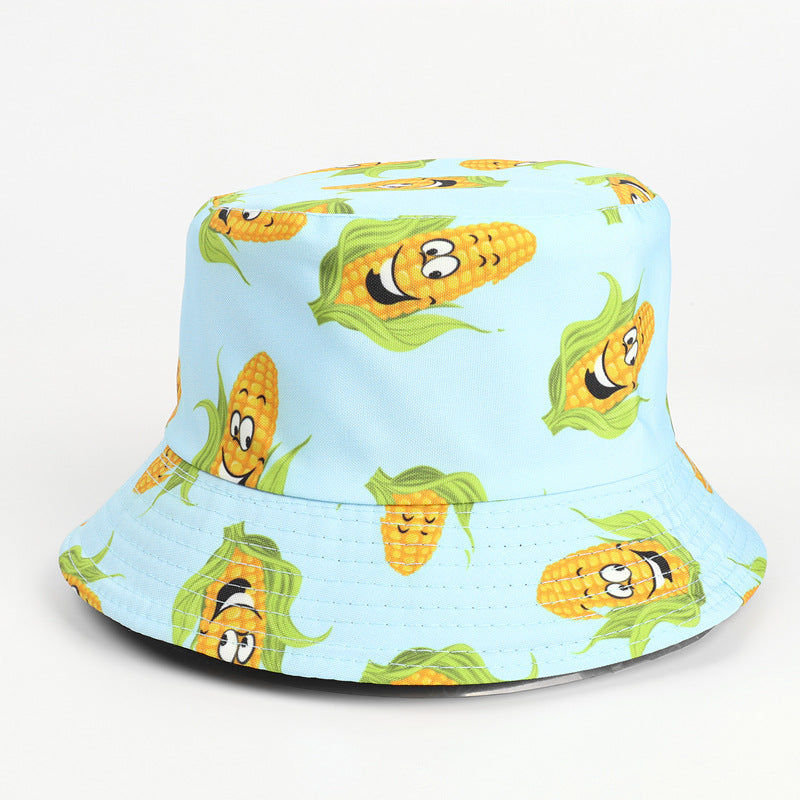 Bucket Hat Fishing Cap Cotton Print Fisherman Hat Printing Men and Women Outdoor Leisure