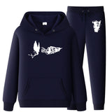 Vlone Hoodie & Pants 2 Piece Set Hooded Suits Men'S Casual