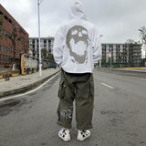 Revenge Hoodie Skull Hip Hop Loose Men and Women Couple Niche Hooded Sweater