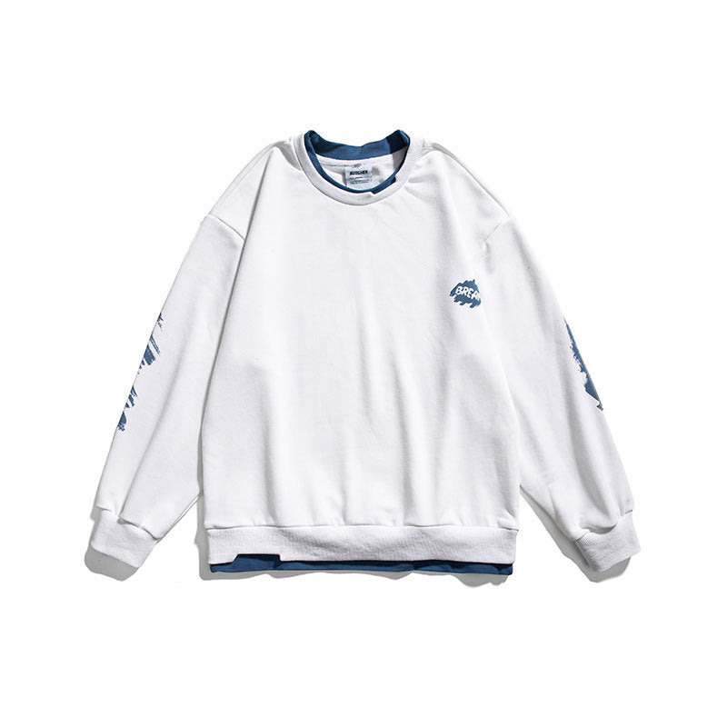 Crew Neck Sweatshirts for Men Men's Autumn Wear Printed Crew Neck Sweatshirt Casual