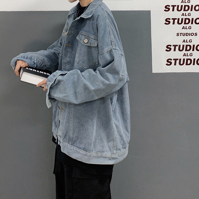 Men's Jackets Denim Jacket Men's Baggy Casual Jacket